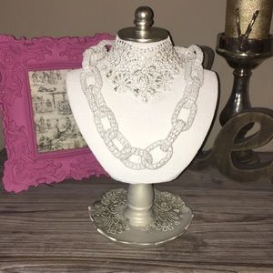 White Statement Necklace